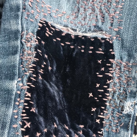 AE Mended&Patched Low Rise jeans sz2 - Picture 11 of 11